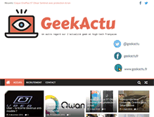Tablet Screenshot of geekactu.fr